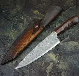 Couteau de Chef de Cuisine en Acier Damas PRESTIGE BLADES 2026, Ambidextre, Compatible Lave-Vaisselle, Manche Fait Main, Haute Qualité, OEM, Vente en Gros - Product Image 5