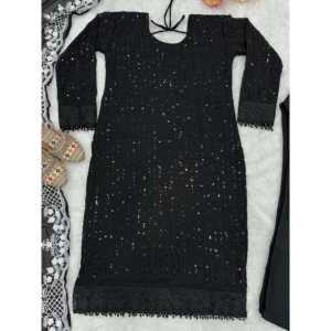 Conjunto Dupatta hermoso y parte inferior superior de ropa de fiesta para mujer de diseñador - Product Image 4