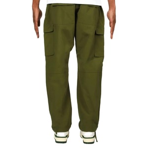 Pantalon cargo vert olive pour homme, coupe droite, multi-poches, coupe classique, vêtements de travail - Product Image 4