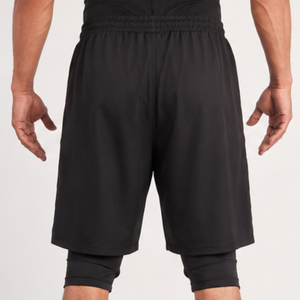 Nouvel Arrivage Short de bain musulman pour hommes Awrah à double couche, taille mi-haute, avec compression interne, couleur unie, écologique, pour adultes - Product Image 3