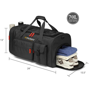 HUSKY SPORTSWEAR High Quality Polyester Convertible <b>Backpack</b> Duffel Zipper Hasp Camouflage Anti-Theft USB Charging Comfortable - Product Image 1