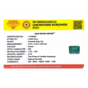 พลอยเซอร์โคเนียทรงเหลี่ยมมรกต 2.6 กะรัต สำหรับเครื่องประดับชั้นดี - Product Image 4