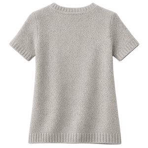 Camiseta de punto con estampado gráfico para mujer, manga corta, cuello redondo, informal, top de verano, blusa suave, ligera y texturizada, a la moda, para mujer - Product Image 2