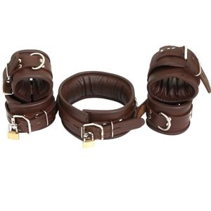 Collier en cuir de vache véritable avec rembourrage doux et anneau de contrôle - Product Image 1