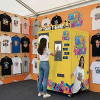 Distributeur automatique de vêtements avec écran tactile de 32 pouces, kiosque d'impression de t-shirts DIY pour vêtements personnalisés à la demande