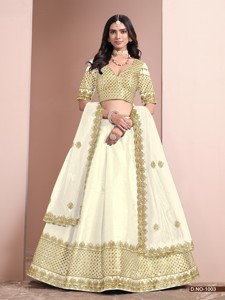 Lehenga Choli Moderne en Soie Artificielle avec Blouse pour Mariages, Diwali et Soirées - Modèle Longueur au Sol - Product Image 5