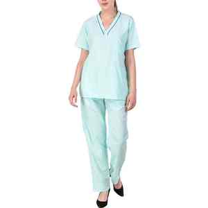 Traje de asistente dental de diseño ergonómico con abertura lateral para mayor movilidad, uniforme clínico para mujer. - Product Image 4