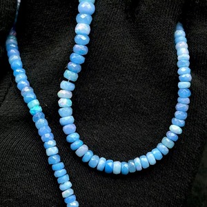 Natural Lavender Ethiopian Welo Fire <b>Opal</b> Faceted Rondelle Choker <b>Necklace</b> 4MM 6MM Genuine Ethiopian <b>Opal</b> Gemstone <b>Necklace</b> - Product Image 4