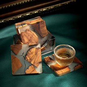 Sous-verres en résine et bois écologiques les plus vendus – Beauté naturelle classique rencontre protection moderne – Faits à la main, légers, en gros - Product Image 6