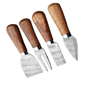 Ensembles de couteaux à fromage en acier inoxydable, outils de service, collection de cuisine, ensembles de couteaux à fromage haut de gamme avec manche en bois, boîte cadeau - Product Image 6