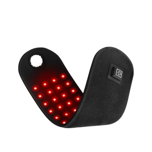 WOOTSHU El Tipi Polyester Kırmızı Işık Isıtma Bilek Bandı 36 Kırmızı Işık Boncukları 660/850nm Fototerapi Titreşim Masajı Vücut Bakımı - Product Image 1