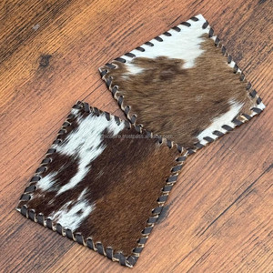 Juego de posavasos de té de cuero de vaca de pelo Premium, suave, personalizable, duradero y resistente al calor, perfecto para uso en Bar o cocina - Product Image 5