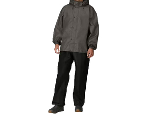 Wholesale Men's Waterproof Rain Suit Full Sleeve Black Polyester <b>Jacket</b> Pants Set Winter Outdoor Wear Adult Protective Coverall - Product Image 2