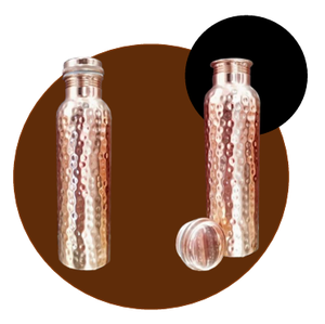 Botella de agua de cobre premium para una hidratación de lujo, un regalo elegante para el bienestar y una vida saludable sostenible a diario. - Product Image 2