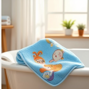 Juego de Toallas de Microfibra de Algodón de 23g, 30x30 Pulgadas, Suaves y Absorbentes, para Baño, Manos y Cara, con Diseño de Dibujos Animados Personalizado, para el Hogar, Niños y Regalos - Product Image 3