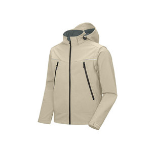 Veste de ski imperméable pour femme avec technologie Gore-Tex, beige, fermeture éclair intégrale - Product Image 1