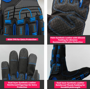 Premium TPR Impact Gloves Anti-Shock Protection for Industrial Safety Work Outdoor Use Quick Dry Customizable Color Logo-OEM - Product Image 6