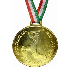 เหรียญคริกเก็ตขนาด 2.5 นิ้ว พร้อมแถบ IND เหรียญเดี่ยวสำหรับงานกีฬา - Product Image 1