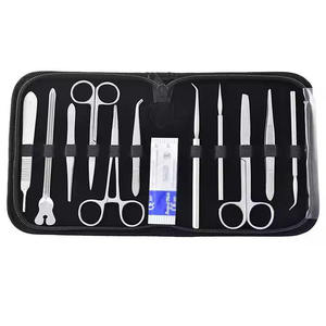 Premium Biology Anatomy Dissection Kit Stainless Steel Surgical Student Instruments with Black Leather <b>Zipper</b> Case - Product Image 1