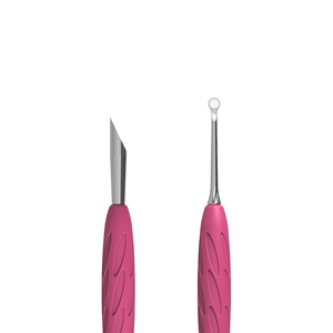 UNIQ-11 TYPE 2 Staleks Repousse-cuticules biseautés et à boucle, double extrémité, avec poignée en silicone souple, outils de manucure pour le retrait du vernis gel - Product Image 2