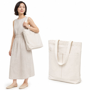 <b>Plain</b> Cotton <b>Canvas</b> Shoulder Carry <b>Bag</b> | Custom Printed Reusable <b>Tote</b> | Wholesale, Made in Thailand - Product Image 2