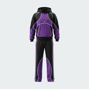 Conjunto de Sudadera con Capucha y Pantalones de Chándal de Invierno de Alta Calidad, Unisex, de Doble Cintura, de Felpa Gruesa, Oversize, Holgado, 100% Forro Polar Técnico - Product Image 5