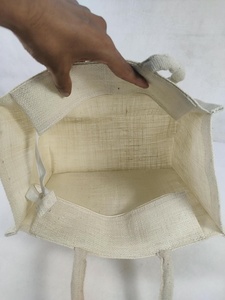 Sac fourre-tout en jute avec fermeture éclair supérieure, grand sac réutilisable en toile de jute pour mariage et courses, longues poignées tissées - Product Image 3