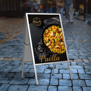 Panneau publicitaire en métal personnalisé en forme de A avec impression sur panneau en mousse, panneau de trottoir pour la publicité extérieure, idéal pour les cafés, restaurants, boutiques - Product Image 5