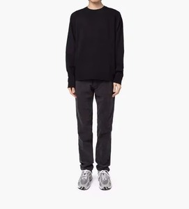 Sweat-shirt unisexe à col rond, tricoté, polyester/coton, 280g, respirant, surdimensionné, broderie de logo personnalisée premium AMS - Product Image 2