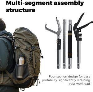 Heavy Duty Professional Snake <b>Grabber</b> Tongs Collapsible Catcher Stick Reptile Handling <b>Tool</b> Safe Rattlesnake Removal Equipment - Product Image 2