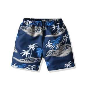 <b>Men</b> Blue Tropical Print Board Shorts Quick Dry Elastic Waist Casual Swim <b>Trunks</b> Short Length Polyester Material - Product Image 5