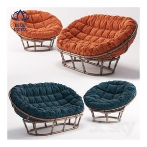 Silla Papasan de Alta Calidad 2026 con Cojín Transpirable y Base de Bambú para un Asiento Cómodo y un Rincón de Descanso, Diseño de Estructura Estable - Product Image 4