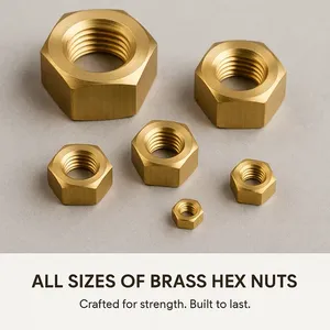 Écrou hexagonal métrique en laiton finition naturelle, filetage à droite, tête ronde, norme NPT, pour l'industrie lourde et l'automobile - Product Image 3