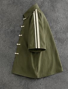 เสื้อเชิ้ตแขนสั้นผู้ชายแบบลำลอง ปกคอพับ เสื้อเชิ้ตฤดูร้อน - Product Image 5