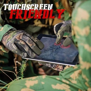 Gants de sport d'extérieur Alpha Racing, camouflage, en PU, antidérapants, compatibles écran tactile, fermeture auto-agrippante, coupe-vent, unisexe - Product Image 6