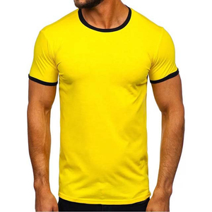 T-shirt à manches courtes pour homme 2024, été, coupe slim, respirant, coton de haute qualité, col rond, uni, toutes tailles - Product Image 1