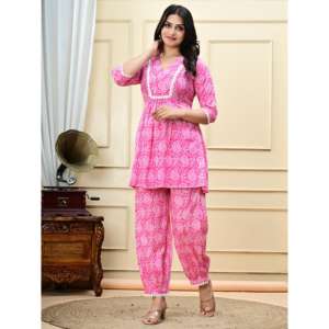 Traje Salwar de Algodón AARTI FASHION para Mujer, Ropa Casual Diaria, Blusa de Manga Tres Cuartos para Primavera/Verano - Product Image 3