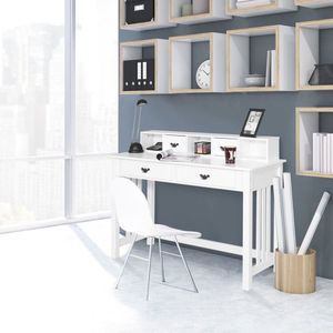 Escritorio Plegable de Madera con 4 Cajones, Mesa de Estudio Minimalista para Computadora, para Oficina en Casa, Móvil y Convertible - Product Image 6
