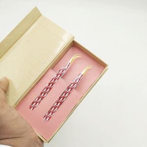 Pinces à cils pour kits de formation en pose de cils, pinces de beauté en acier inoxydable, pinces à cils pour extensions de cils - Product Image 6