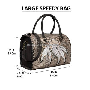 Sacs de voyage vintage en cuir de vachette repoussé grande capacité, style western, sacs bandoulière pour week-end et nuitées - Product Image 2