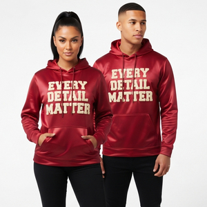 Custom Shiny <b>Polyester</b> Chenille Embroidery Hoodie Unisex Sports Pullover Training Hoodies <b>100</b>% <b>Polyester</b> Sportswear Hoodie Top - Product Image 5