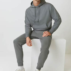 Combinaison de jogging pour femmes enceintes, gris anthracite uni, personnalisée |   Ensemble sweat à capuche et jogging en polaire |   Survêtement streetwear coupe classique |   Blank - Product Image 1