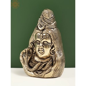 Fait à la main 3 pouces petite Mahadeva Shiva Statue idoles en laiton Sculpture artisanale indienne - Product Image 2