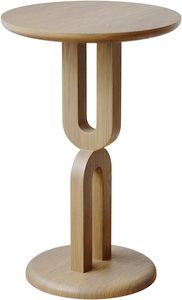 Solid Wood End Table with Sturdy <b>U</b>-Shaped Legs, Modern Side Table for <b>Living</b> Room & Bedroom, Natural Ash Wood, Easy Assembly - Product Image 3