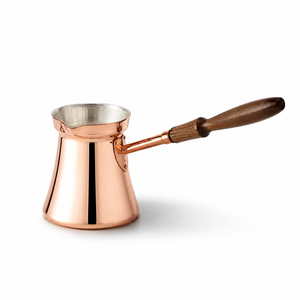 Handmade Pure Copper Turkish <b>Coffee</b> Pot Cezve Ibrik Wooden Handle Arabic Greek <b>Coffee</b> Maker Espresso Milk Warmer Butter Pot - Product Image 1