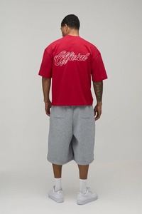 Camiseta Oversize de Hombre con Hombros Caídos, Ajuste Holgado, Algodón Pesado, Estilo Urbano Casual de Verano - Product Image 2