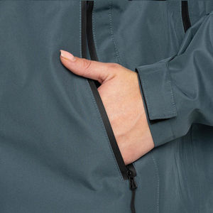 Veste coupe-vent en toile nylon unie avec fermeture éclair et poches, imperméable et respirante pour la course à pied légère - Product Image 3