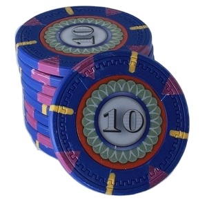 ชุดถาดใส่เล่นโป๊กเกอร์ดินเผา14gm โลโก้ตามต้องการ - Product Image 1