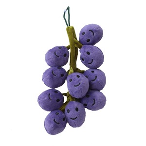 Porte-clés en peluche raisin violet, accessoires de sac en fausse fourrure de lapin, pendentif fruit en peluche, jouet raisin - Product Image 2