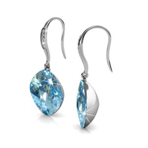 Pendientes de Gancho Azules Daisini Adornados con Cristales de Swarovski Plata 925 Joyería de Boda Pendientes Largos de Piedras Preciosas Azules de Lujo - Product Image 3